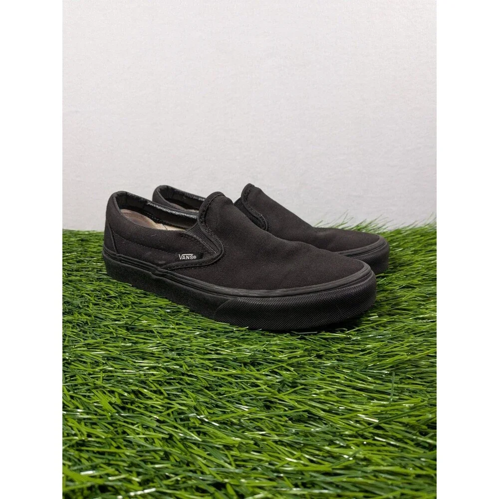Vans Off The Wall  508731 Black Unisex Slip on Sneakers Shoes Mens 6 Women's 7.5